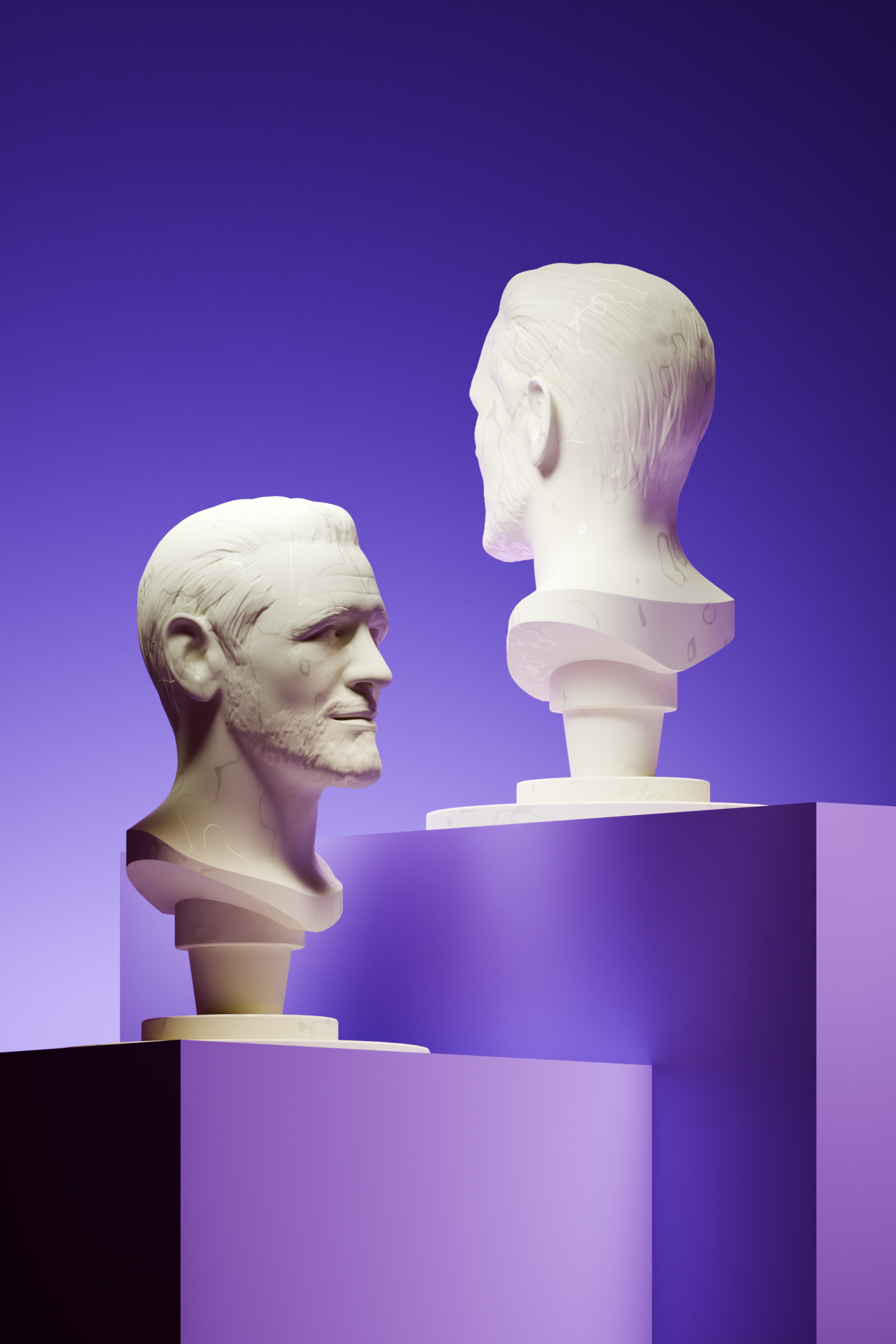 George Clooney Bust Side View